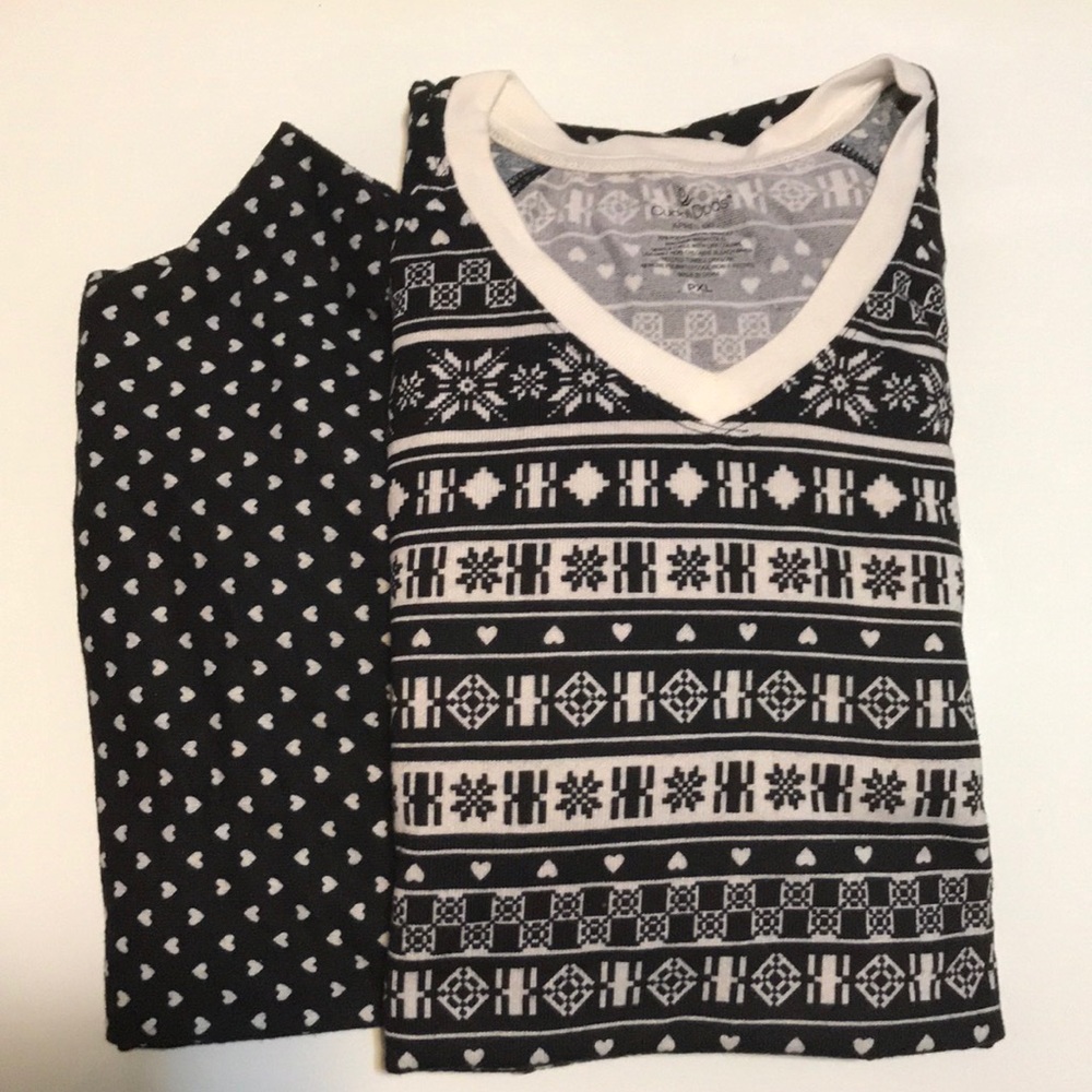 Cuddl Duds Petite Apres Ski Fairisle Pajama Set - Picture 5 of 6